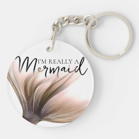 #MermaidLife Ik ben echt een zeemeermin | Roos gou Sleutelhanger (Achterkant)