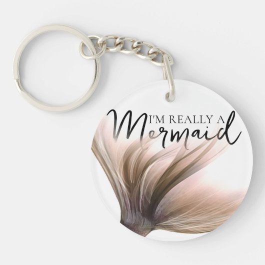 #MermaidLife Ik ben echt een zeemeermin | Roos gou Sleutelhanger (Voorkant)