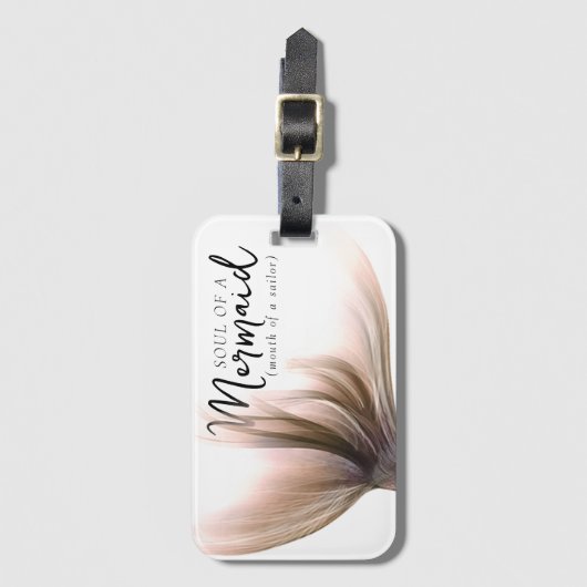 #MermaidLife Sailor Mond Zeemeermin Soul | Roos Go Bagagelabel (Voorkant (verticaal))