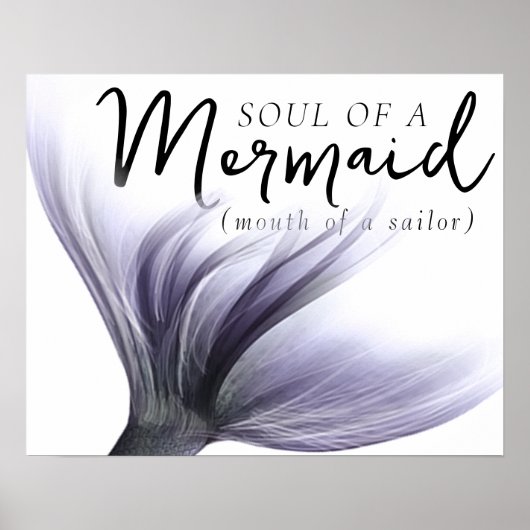 #MermaidLife Sailor Mouth Zeemeermin Soul | LILA Poster (Voorkant)