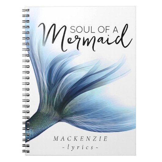 #MermaidLife Ziel van een Zeemeermin | Quote blauw Notitieboek (Voorkant)