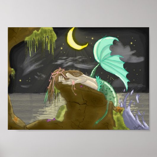mermaidmoonlight van experimentele regenbogen poster (Voorkant)