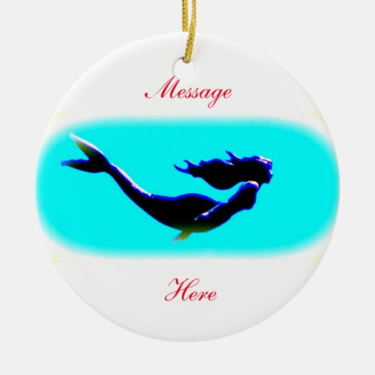 mermaids aangepast keramisch ornament (Voorkant)