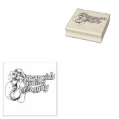 Mermaids against Misogyny Feminist Mermaid artwork Rubberstempel (Gestempeld)