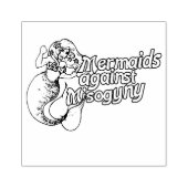 Mermaids against Misogyny Feminist Mermaid artwork Rubberstempel (Afrduk)