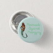 Mermaids Against Misogyny (versie 1) Ronde Button 3,2 Cm (Voorkant /achterkant)