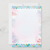 Mermaids alleen verjaardagsfeestje kaart (Achterkant)