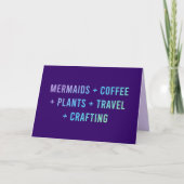 "Mermaids and Coffee and Planten" Kaart (Voorkant)