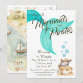Mermaids and Pirates Birthday Kaart (Voorkant / Achterkant)