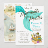 Mermaids and Pirates Birthday Kaart (Voorkant / Achterkant)