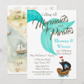 Mermaids and Pirates Birthday Kaart (Voorkant / Achterkant)