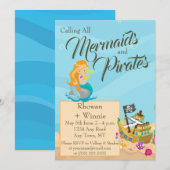 Mermaids and Pirates Birthday Kaart (Voorkant / Achterkant)