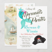 Mermaids and Pirates Birthday Kaart (Voorkant / Achterkant)
