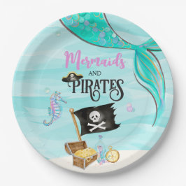 Mermaids and Pirates Birthday Papieren Bordje