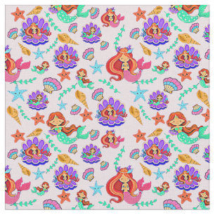 Mermaids and Shells Stof