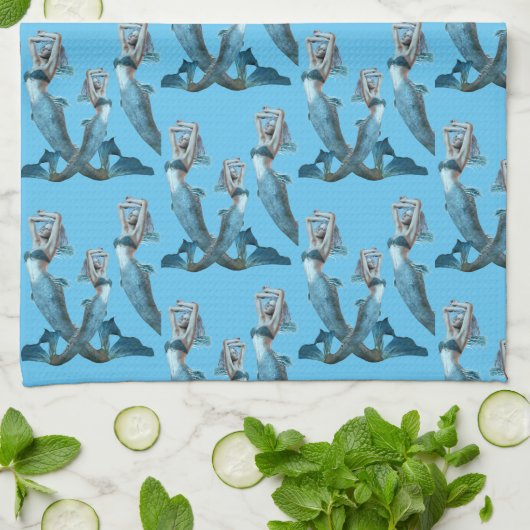 Mermaids Beach Kitchen Hand Towel Theedoek (Gevouwen)