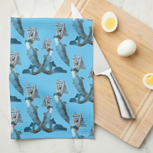 Mermaids Beach Kitchen Hand Towel Theedoek (Quarter Fold)