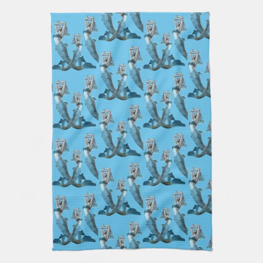 Mermaids Beach Kitchen Hand Towel Theedoek (Verticaal)