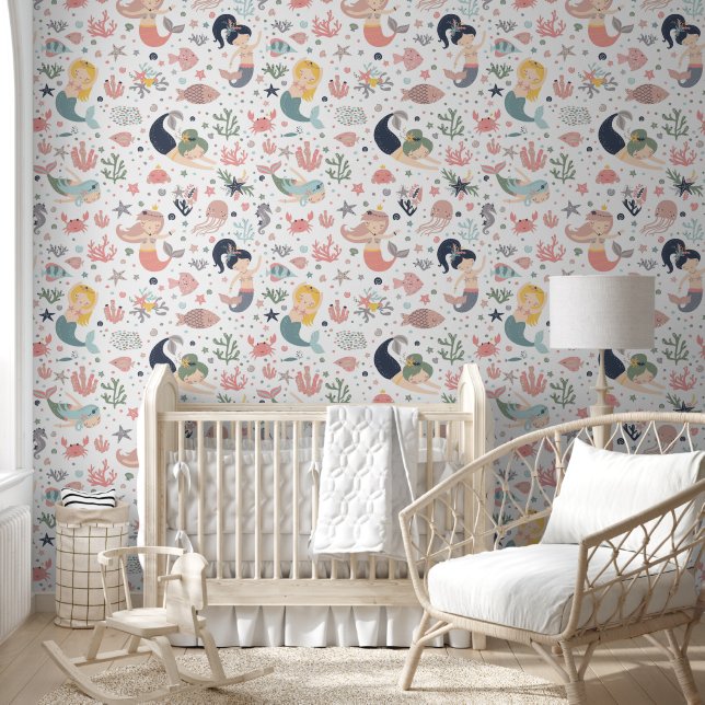 Mermaids Behang (Kinderen)