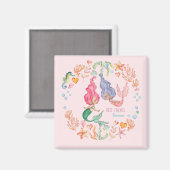 Mermaids Best Friends Forever BFF - persoonlijk Magneet (Voorkant / Achterkant)