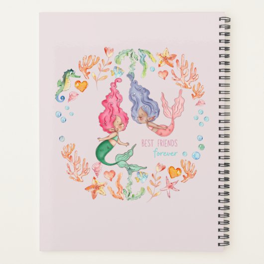 Mermaids Best Friends Forever BFF - persoonlijk Planner (Achterkant)