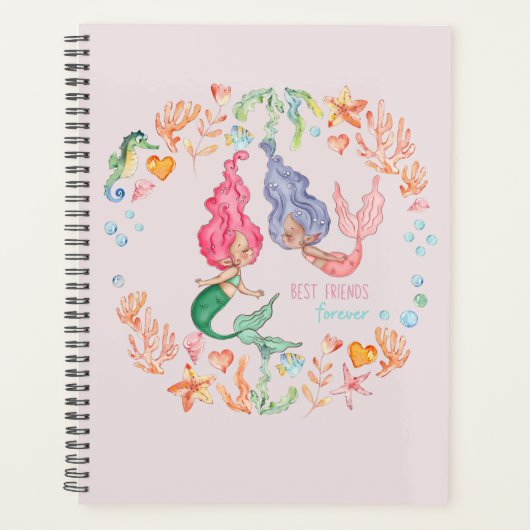 Mermaids Best Friends Forever BFF - persoonlijk Planner (Voorkant)