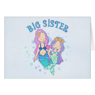 Mermaids Big Sister Blank Kaart