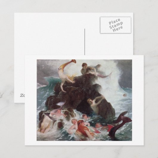Mermaids bij Play, 1886 (olie op canvas) Briefkaart (Voorkant / Achterkant)