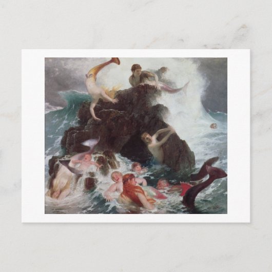 Mermaids bij Play, 1886 (olie op canvas) Briefkaart (Voorkant)