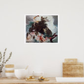 Mermaids bij Play, 1886 (olie op canvas) Poster (Keuken)