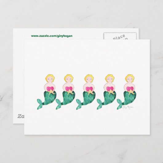 Mermaids Briefkaart (Voorkant / Achterkant)