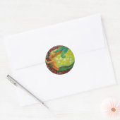 Mermaid's Circle Fantasy Mermaid Art Ronde Sticker (Envelop)