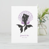 Mermaids Couple in Lillac Design Kaart (Staand voorkant)