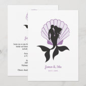 Mermaids Couple in Lillac Design Kaart (Voorkant / Achterkant)