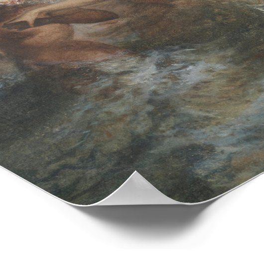 Mermaids dansen in de zee  kunst poster (Hoek)