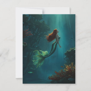 Mermaid's Dream Fantasy Art Onderwater Scene Briefkaart