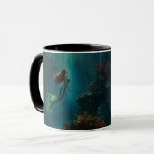 Mermaid's Dream Fantasy Art Onderwater Scene Mok (Voorkant links)