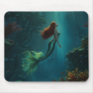 Mermaid's Dream Fantasy Art Onderwater Scene Muismat