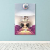 Mermaid's Dream, Fantasy digitale kunst Canvasprin Canvas Afdruk (Insitu (Houten vloer))