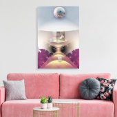 Mermaid's Dream, Fantasy digitale kunst Canvasprin Canvas Afdruk (Insitu (Woonkamer))