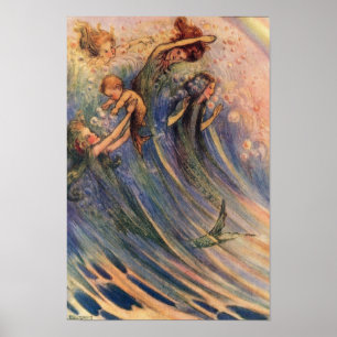 Mermaids en baby's poster
