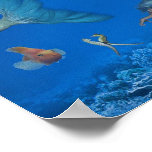 Mermaids en dolfijnen Fantasy Art Poster (Hoek)