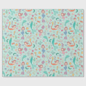 Mermaids- en onderwatervriendschapspapier cadeaupapier (Vlak)