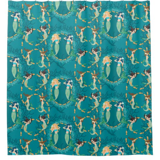 Mermaids Folly Douchegordijn (Voorkant)