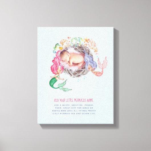 Mermaids FOTO New Baby Wall Art Keepslag Canvas Afdruk (Voorkant)