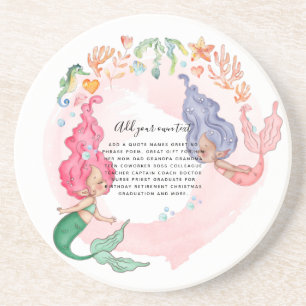 MERMAIDS - Gepersonaliseerd Zandsteen Onderzetter