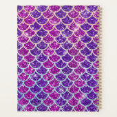 Mermaids Glitter Illustration with Tail Scales Planner (Achterkant)