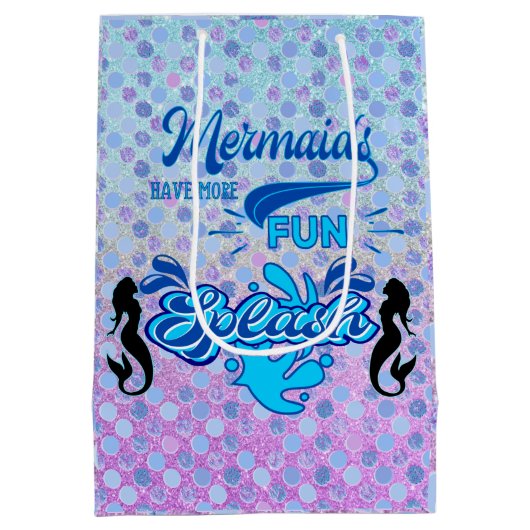 Mermaids hebben meer plezier medium cadeauzakje (Achterkant)