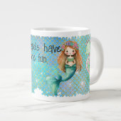 "Mermaid's hebben meer plezier" mok. Grote Koffiekop (Voorkant rechts)
