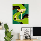 Mermaids in a Martini Poster (Thuiskantoor)